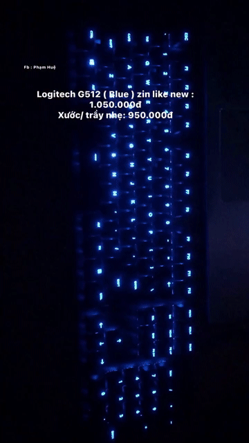 Bàn phím cơ Logitech G512 GX RGB Đen. Mua bán Phụ kiện (Màn hình, Chuột...) tại Quận 8 Tp Hồ Chí Minh được đăng bởi Phạm Thị Huệ hình 1