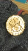 Rare 1803 V Cash (1 Falus) Madras Presidency Proof Gold Gilt  - Minor Scratch on Obverse video