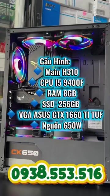 THÙNG PC i5 9400F 8GB/256GB Đen. Mua bán Máy tính để bàn tại Huyện Đức Hòa Long An được đăng bởi Mai Lý hình 1