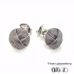 Silver Oxidised Weave Stud Earrings 360 video