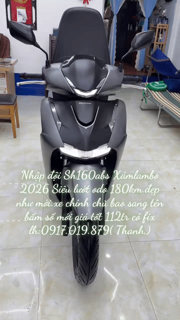 Honda SH160ABS 2026 Xám Lambo 180km bao tua. Mua bán Xe máy tại Thành phố Vũng Tàu Bà Rịa - Vũng Tàu được đăng bởi XE MÁY BẢO THANH  TPVŨNG TÀU hình 1