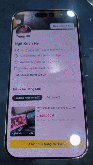 Apple iPhone 16 Pro 256GB Vàng LL/A. Mua bán Điện thoại tại Quận Bình Thạnh Tp Hồ Chí Minh được đăng bởi Ngô Xuân Hy  hình 1