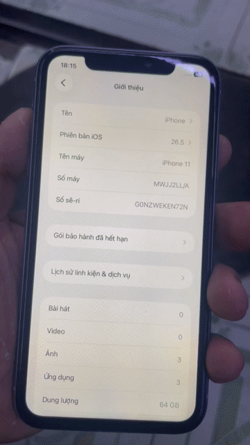 Apple iPhone 11 64GB Tím Đã sử dụng. Mua bán Điện thoại tại Quận Liên Chiểu Đà Nẵng được đăng bởi Văn thi hình 1