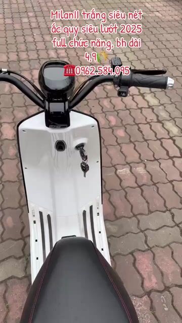 Xe đạp điện Milan II Trắng đen. Mua bán Xe điện tại Quận Bắc Từ Liêm Hà Nội được đăng bởi Xe điện Bình Phương hình 1