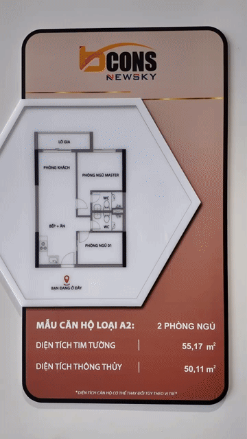 Mua bán Căn hộ Chung cư Bcons NewSky Thành phố Thuận An Bình Dương diện tích 55 m² giá 3 tỷ