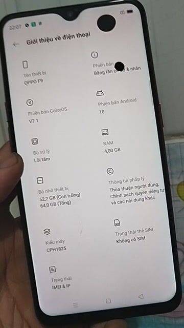 Oppo F9 64GB Đỏ. Mua bán Điện thoại tại Thành phố Thủ Đức Tp Hồ Chí Minh được đăng bởi Thanh Ly SD hình 1