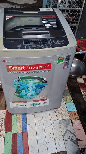 Máy giặt LG 9.5kg Xám Đã qua sử dụng. Mua bán Máy giặt tại Huyện Châu Phú An Giang được đăng bởi Cao Giang hình 1