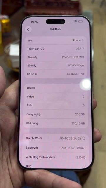 Apple iPhone 16 Pro Max 256GB. Mua bán Điện thoại tại Huyện Hóc Môn Tp Hồ Chí Minh được đăng bởi Bình Apple hình 1