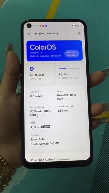 OPPO A55 4GB/64GB Đen. Mua bán Điện thoại tại Quận 11 Tp Hồ Chí Minh được đăng bởi Lưu Văn Đủ hình 1