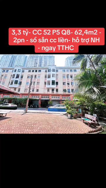 Mua bán Căn hộ Chung cư Quận 8 Tp Hồ Chí Minh diện tích 62.4 m² giá 3,3 tỷ