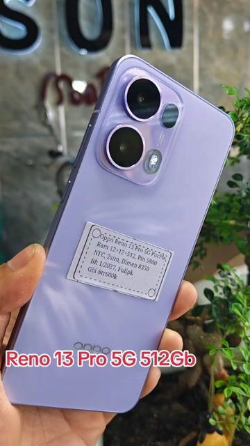 Oppo Reno13 Pro 5G R12+512 Dimen8350 Pin5800 NFC. Mua bán Điện thoại tại Huyện Trảng Bàng Tây Ninh được đăng bởi Sun Mobile Shop Điện Thoại Trảng Bàng Tây Ninh 01 hình 1