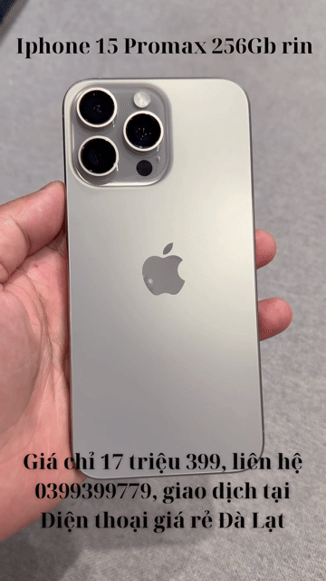 Iphone 15 Pro Max Titan tự nhiên hàng Việt Nam. Mua bán Điện thoại tại Thành phố Đà Lạt Lâm Đồng được đăng bởi Điện thoại giá rẻ Đà Lạt hình 1