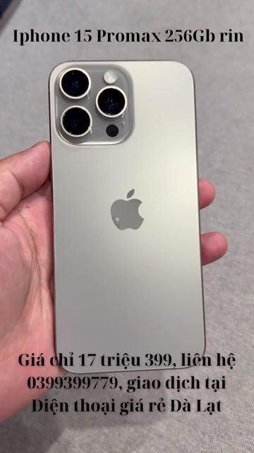 Iphone 15 Pro Max Titan tự nhiên hàng Việt Nam. Mua bán Điện thoại tại Thành phố Đà Lạt Lâm Đồng được đăng bởi Điện thoại giá rẻ Đà Lạt hình 1