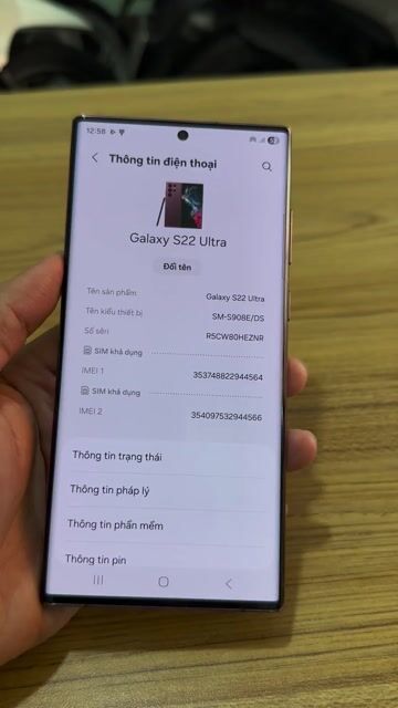 Samsung Galaxy S22 Ultra Đỏ. Mua bán Điện thoại tại Quận 8 Tp Hồ Chí Minh được đăng bởi Đạt Lường Tú hình 1