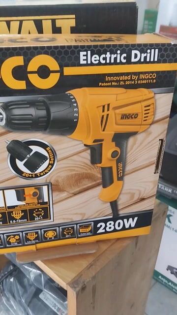 Máy khoan điện INGCO ED2808. Mua bán Nội thất, đồ gia dụng khác tại Huyện Châu Thành Hậu Giang được đăng bởi DUY BEL TRẦN hình 1