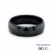 7mm Black Zirconia Ceramic Court Wedding Ring 360 video three