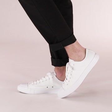 Converse Chuck Taylor All Star Lo Monochrome Sneaker - White video thumbnail
