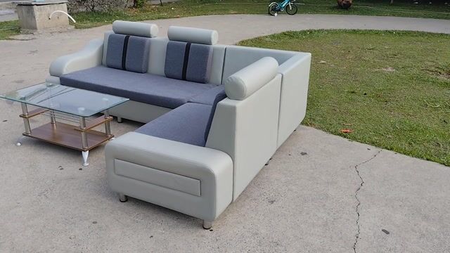 Sofa góc Da Vải Gỗ Xám Mới lợt 99%. Mua bán Bàn ghế tại Quận 12 Tp Hồ Chí Minh được đăng bởi Ngọc Thiện hình 1