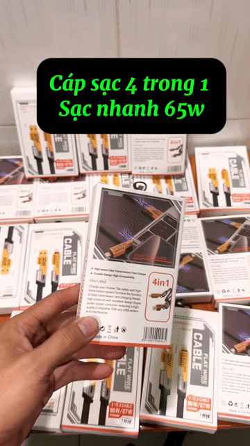 Cáp sạc 65W 4 trong 1. Mua bán Phụ kiện (Màn hình, Chuột...) tại Huyện Châu Thành Bến Tre được đăng bởi Văn thanh hình 1