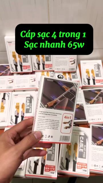 Cáp sạc 65W 4 trong 1. Mua bán Phụ kiện (Màn hình, Chuột...) tại Huyện Châu Thành Bến Tre được đăng bởi Văn thanh hình 1