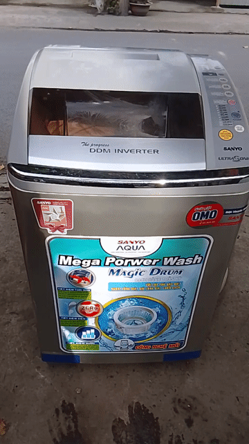 Máy giặt Sanyo Inverter 9kg, giặt vắt êm . Mua bán Máy giặt tại Quận Bình Tân Tp Hồ Chí Minh được đăng bởi Trần Thanh Ly hình 1