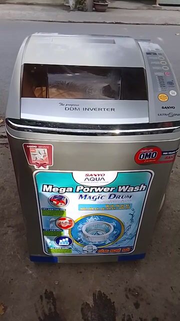 Máy giặt Sanyo Inverter 9kg, giặt vắt êm . Mua bán Máy giặt tại Quận Bình Tân Tp Hồ Chí Minh được đăng bởi Trần Thanh Ly hình 1