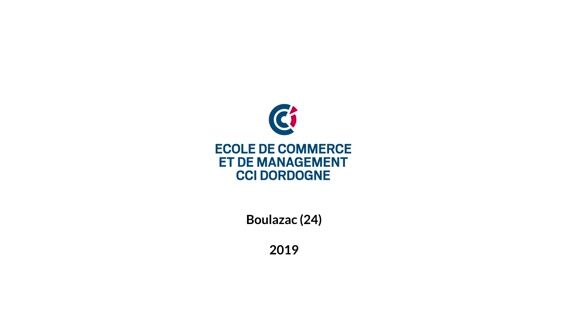 Réussir sa formation a l'École de commerce et management CCI Dordogne