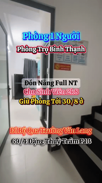 Cho thuê Căn hộ Chung cư Quận Bình Thạnh Tp Hồ Chí Minh diện tích 30 m² giá 5,8 triệu/tháng