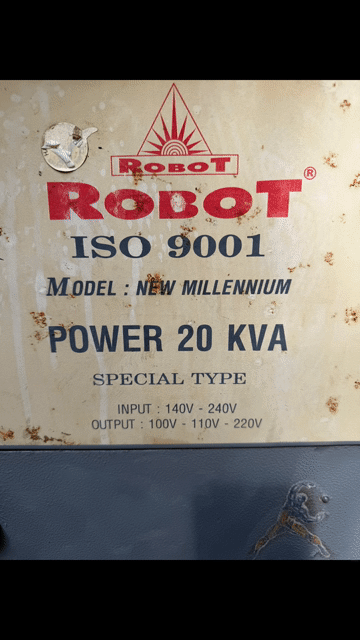 Ổn áp Robot New Millennium 20 KVA cũ. Mua bán Nội thất, đồ gia dụng khác tại Thành phố Bến Tre Bến Tre được đăng bởi Nhật Tâm hình 1