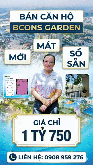 Mua bán Căn hộ Chung cư Bcons Garden Thành phố Dĩ An Bình Dương diện tích 43 m² giá 1,75 tỷ