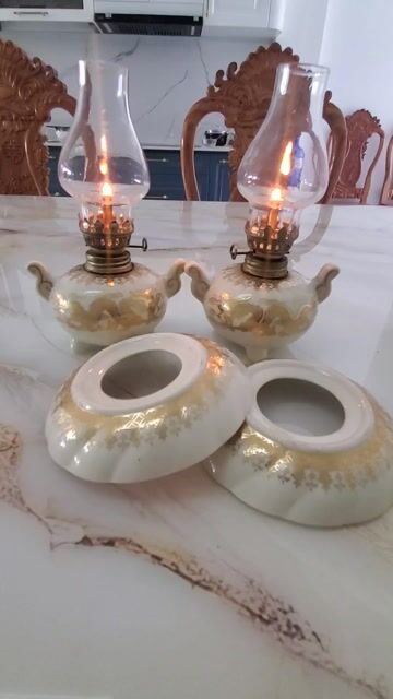 Đèn dầu Gốm sứ Thủy tinh. Mua bán Đèn tại Thành phố Mỹ Tho Tiền Giang được đăng bởi TRẦN LỢI  hình 1