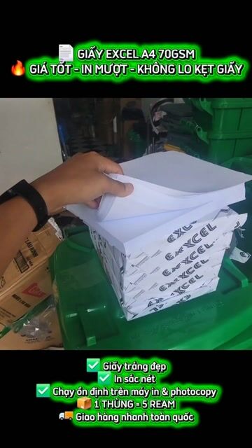 Giấy in Excel A4 70gsm. Mua bán Đồ dùng văn phòng tại Quận Gò Vấp Tp Hồ Chí Minh được đăng bởi Tấn Đạt hình 1