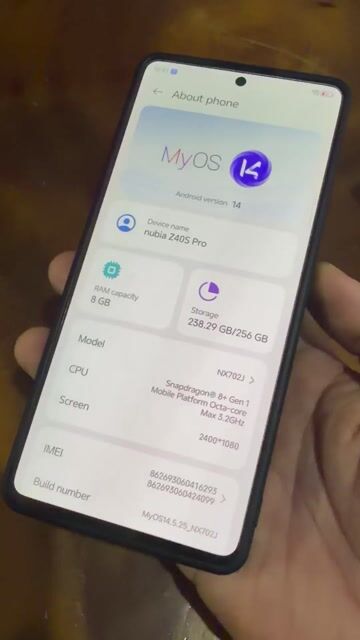 Nubia Z40S Pro Đen 256GB. Mua bán Điện thoại tại Quận Phú Nhuận Tp Hồ Chí Minh được đăng bởi Thanh nam hình 1