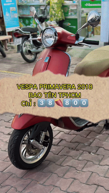 * BAO SANG TÊN - Vespa Primavera 2018 Đỏ - odo 27k. Mua bán Xe máy tại Quận 12 Tp Hồ Chí Minh được đăng bởi Bùi văn hiếu hình 1