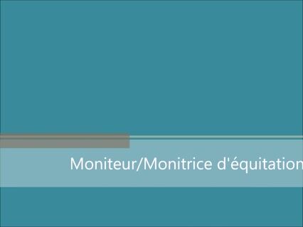 Moniteur/monitrice d'équitation