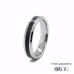 5mm Tungsten Ring with Black Carbon Fibre Inlay 360 video