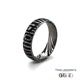 6mm Damascus Stainless Steel Tribal Ring 360 video