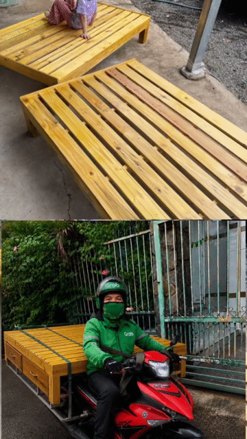 Giường Gỗ Vàng M2-M8. Mua bán Giường, chăn ga gối nệm tại Huyện Trảng Bom Đồng Nai được đăng bởi Shop Toàn Express Businesses hình 1