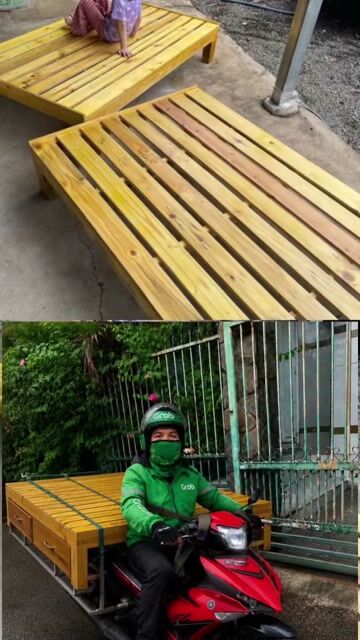 Giường Gỗ Vàng M2-M8. Mua bán Giường, chăn ga gối nệm tại Huyện Trảng Bom Đồng Nai được đăng bởi Shop Toàn Express Businesses hình 1