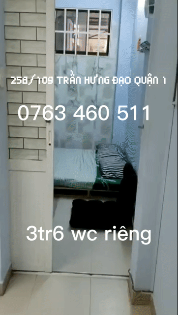 Cho thuê Phòng trọ Quận 1 Tp Hồ Chí Minh diện tích 20 m² giá 3,6 triệu/tháng