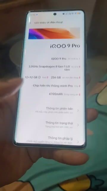 iQOO 9 Pro 256GB Trắng Đã qua sử dụng. Mua bán Điện thoại tại Quận 1 Tp Hồ Chí Minh được đăng bởi Peter Hoang hình 1