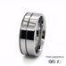 Mens 9mm Polished Double Groove Tungsten Ring 360 Video two