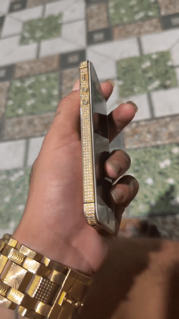 5SE 64GB mạ vàng đính full kim cương. Mua bán Điện thoại tại Huyện Củ Chi Tp Hồ Chí Minh được đăng bởi azsdds39 hình 1