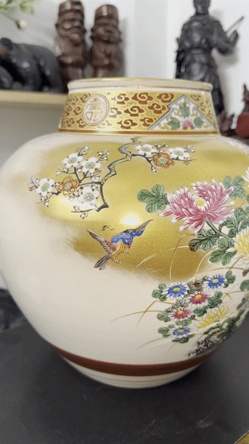 Bình hoa Kutani-yaki Gốm sứ. Mua bán Cây cảnh, đồ trang trí tại Thành phố Dĩ An Bình Dương được đăng bởi liêm nguyễn hình 1