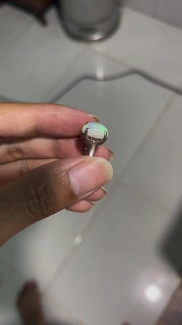 Nhẫn Vàng Trắng Paladium Đá Opal Nữ 17mm. Mua bán Phụ kiện thời trang khác tại Thành phố Thủ Đức Tp Hồ Chí Minh được đăng bởi Anh Mười hình 1