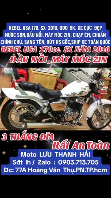 REBEL USA 170.SX 2010.ODO 9K.CỰC ĐẸP.MÁY MÓC ZỊN. Mua bán Xe máy tại Quận Phú Nhuận Tp Hồ Chí Minh được đăng bởi MOTO LUU THANH HAI  77A hình 1