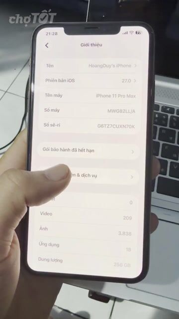 Apple iPhone 11 Pro Max 256GB Vàng. Mua bán Điện thoại tại Quận 10 Tp Hồ Chí Minh được đăng bởi PKD Duy Hà Đô hình 1