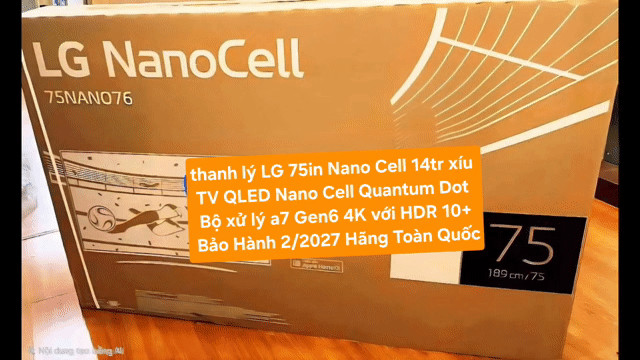 TV QLED LG 75NANO76 75in NANO CELL QLED BH 02/2027. Mua bán Tivi, Âm thanh tại Quận 8 Tp Hồ Chí Minh được đăng bởi Nguyen nguyen hình 1