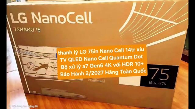 TV QLED LG 75NANO76 75in NANO CELL QLED BH 02/2027. Mua bán Tivi, Âm thanh tại Quận 8 Tp Hồ Chí Minh được đăng bởi Nguyen nguyen hình 1