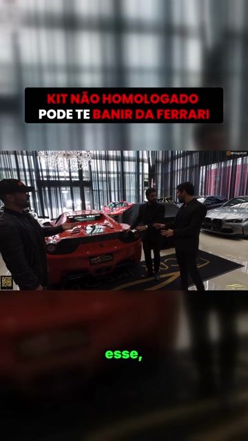 KIT NÃO HOMOLOGADO PODE TE BANIR DA FERRARI